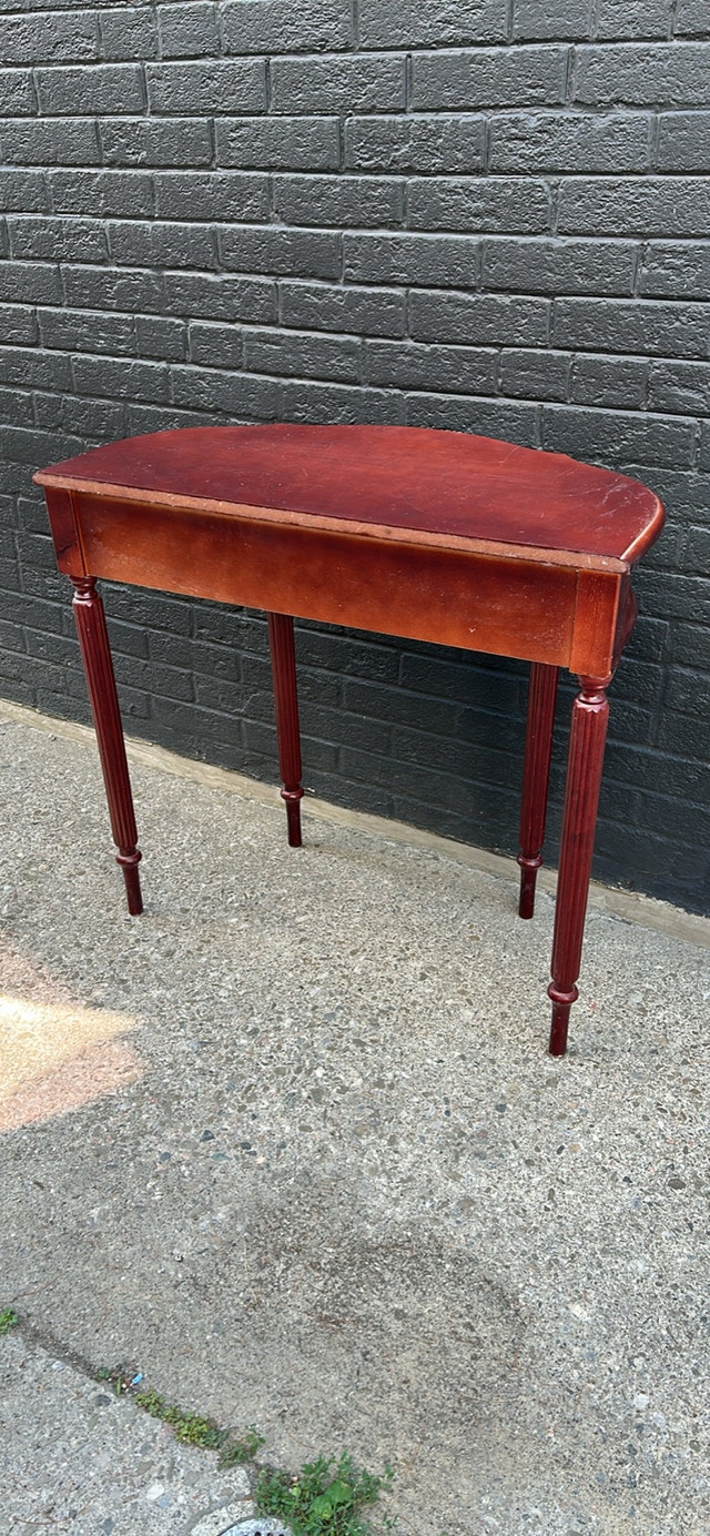 Vintage Half Moon Console Table - photo 4