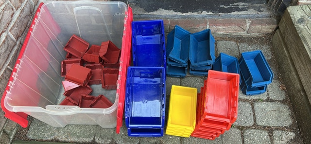 Stanley Tools Storage Bins with Organizing Crate