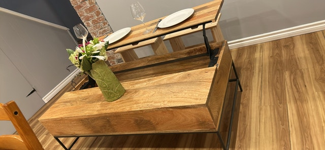 West Elm Industrial Mango Wood Lift-Top Coffee Table - 50”