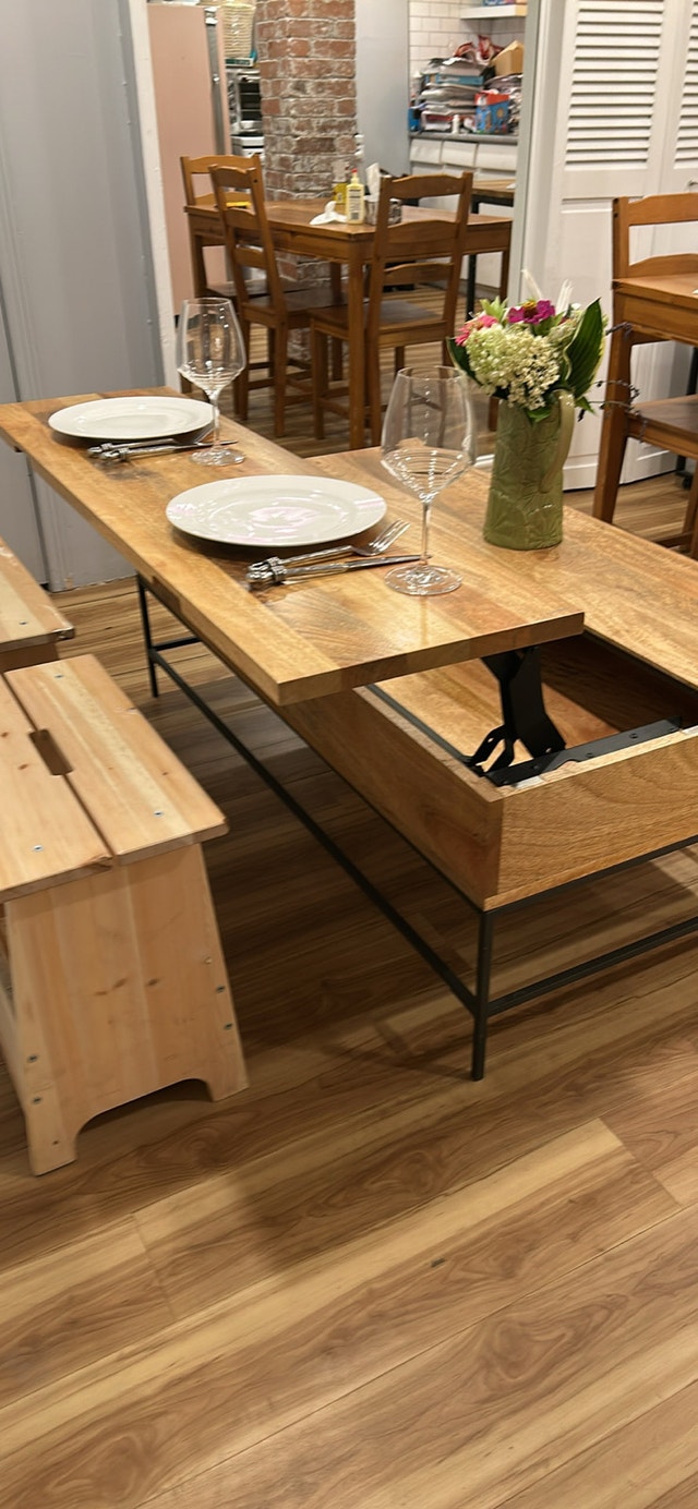 West Elm Industrial Mango Wood Lift-Top Coffee Table - 50” - photo 3