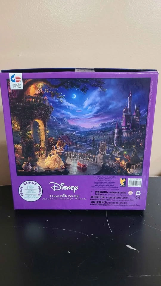Disney Thomas Kinkade Beauty and The Beast 750pc Jigsaw Puzzle - photo 2