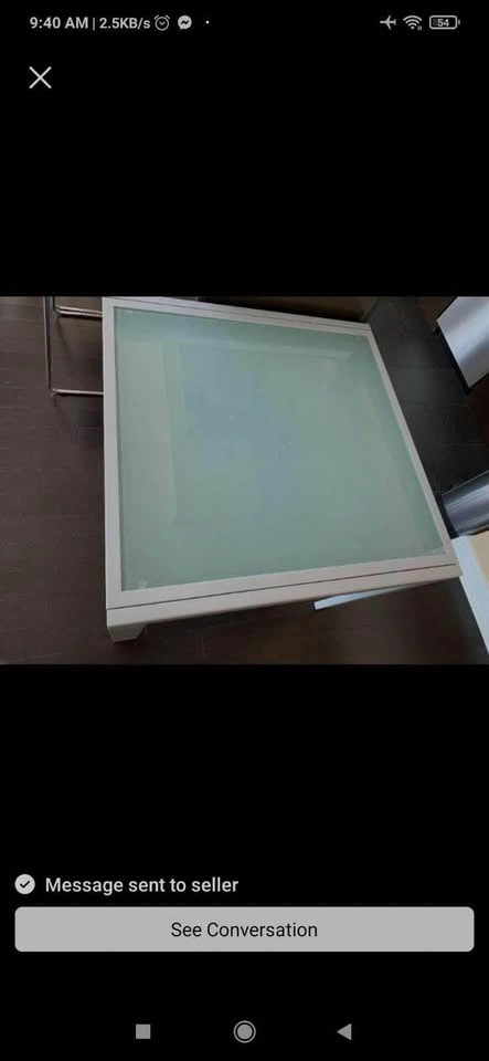Structube Extendable Glass Top Dining Table (Silver Metal Frame) - photo 3
