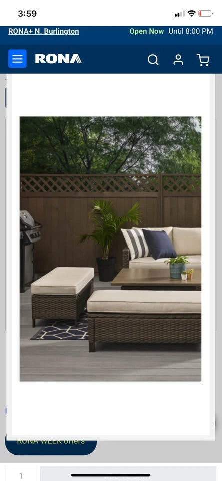 RONA Outdoor Wicker storage Ottomans - photo 3