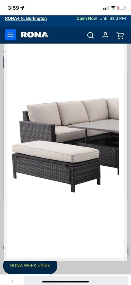 RONA Outdoor Wicker storage Ottomans - photo 4