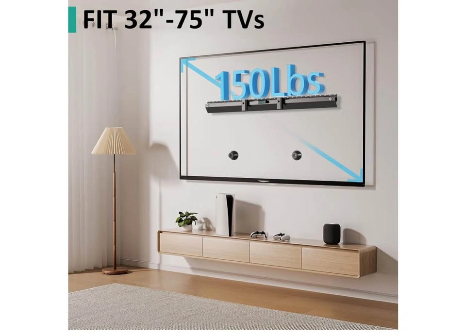 No Stud TV Wall Mount for 32-75 inch TVs-NEW