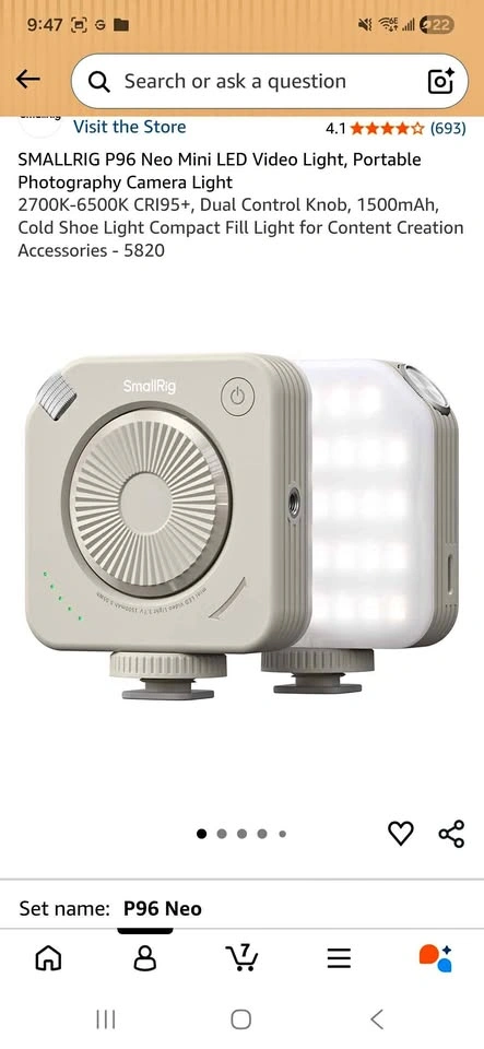 SmallRig P96 Neo Mini LED Video Light