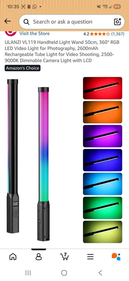 Ulanzi VL119 Handheld RGB Light Wand - photo 2