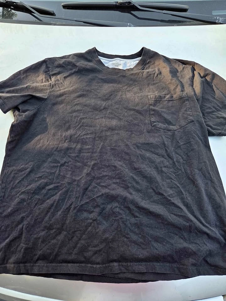2XL Black Men's T-shirt with Pocket