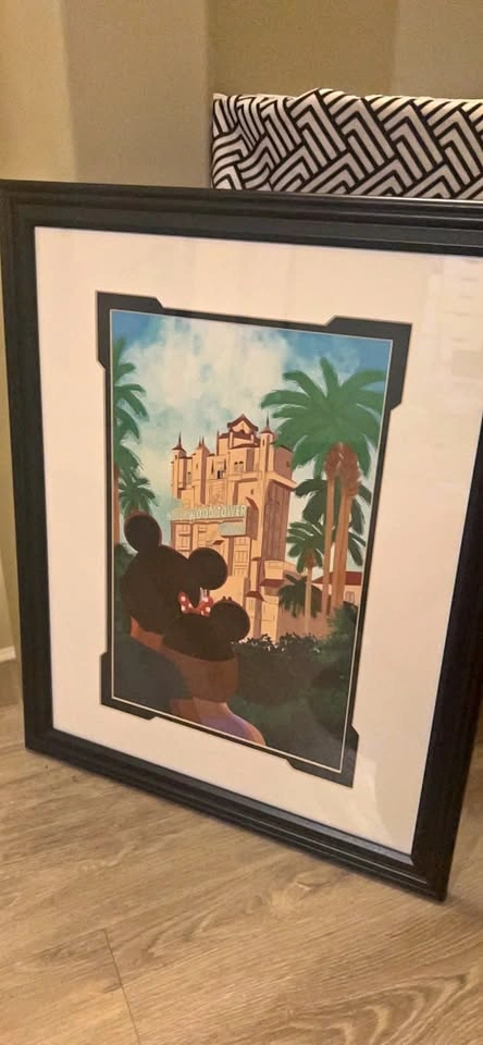 Disney Hollywood Tower of Terror Framed Couples Print