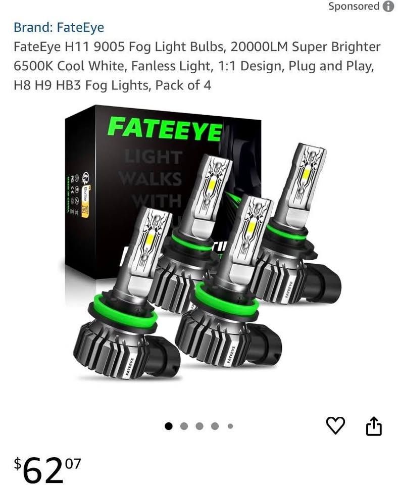 FateEye H11 9005 Fog Light Bulbs