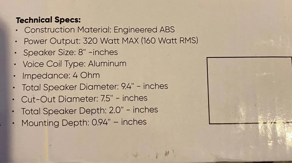 Pyle 8 Inch Marine Speakers - 160 Watt, White - Blue LED image indicator(10)