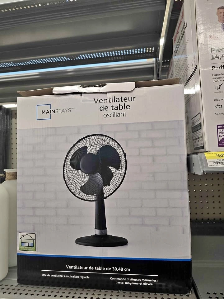 Mainstays 12" Oscillating Table Fan