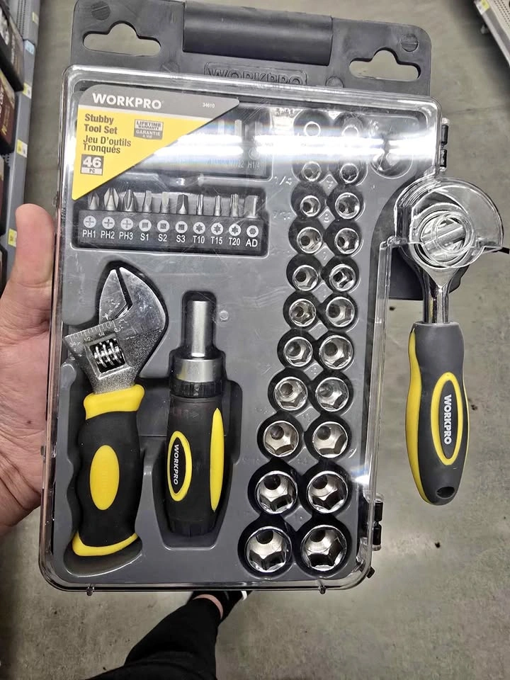WORKPRO 46-Piece Stubby Tool Set