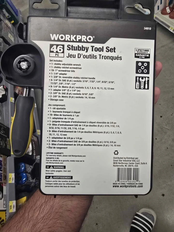 WORKPRO 46-Piece Stubby Tool Set - photo 2