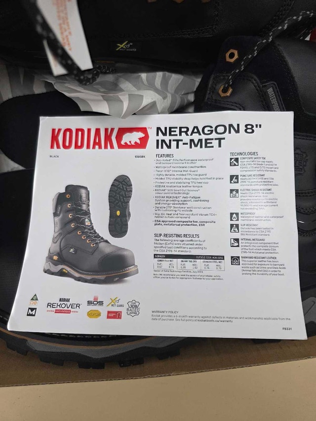 Kodiak Neragon 9" Int-Met Work boot