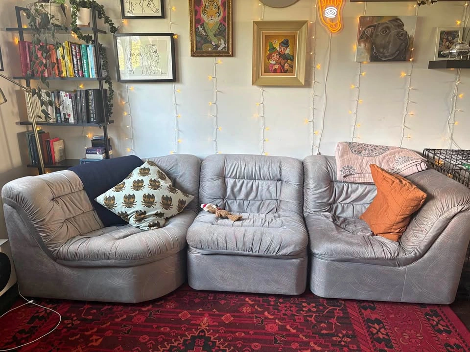 Vintage 5-Piece Modular Sectional Sofa