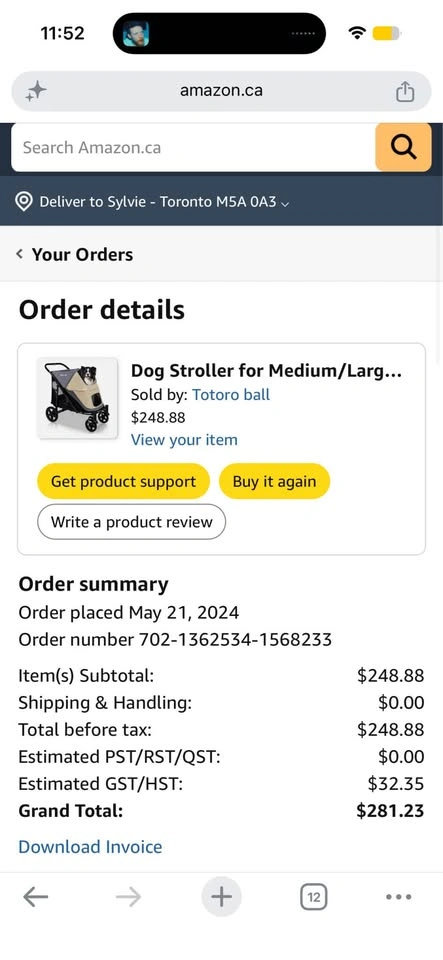 Totoro Ball Dog Stroller for Medium/Large Dogs - photo 5