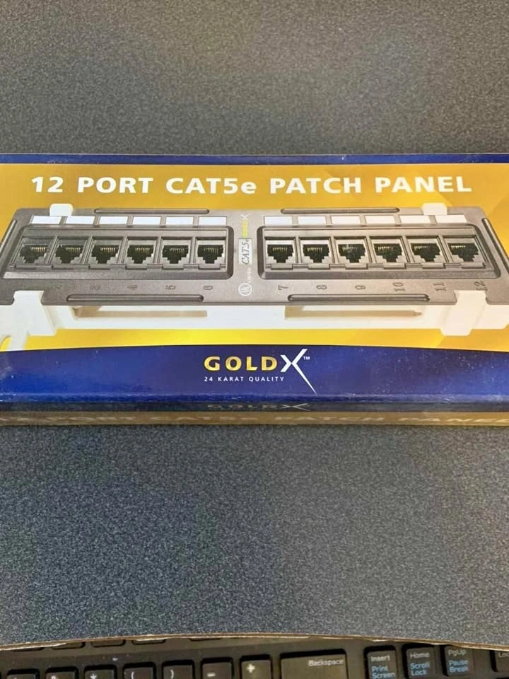 38 Brand New - Gold X 12 Port CAT5E Patch Panel