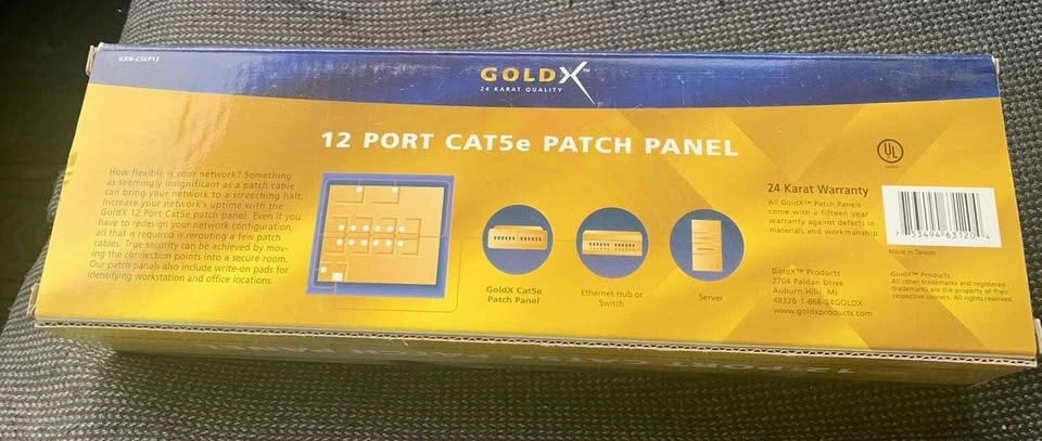 38 Brand New - Gold X 12 Port CAT5E Patch Panel - photo 3