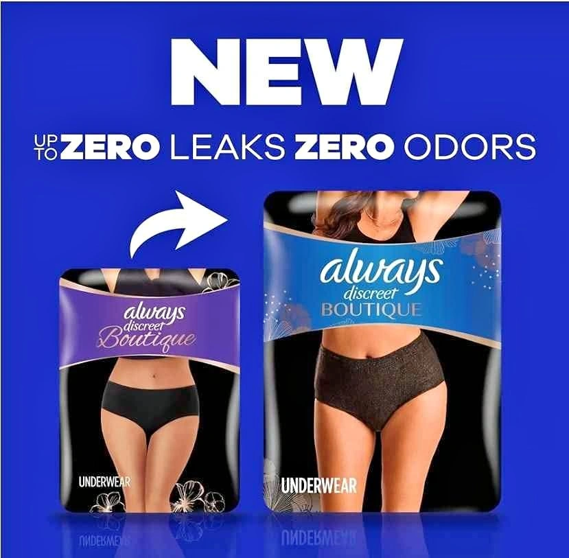 Always Discreet Women's Underwear, S/M, 12 Count - $15
