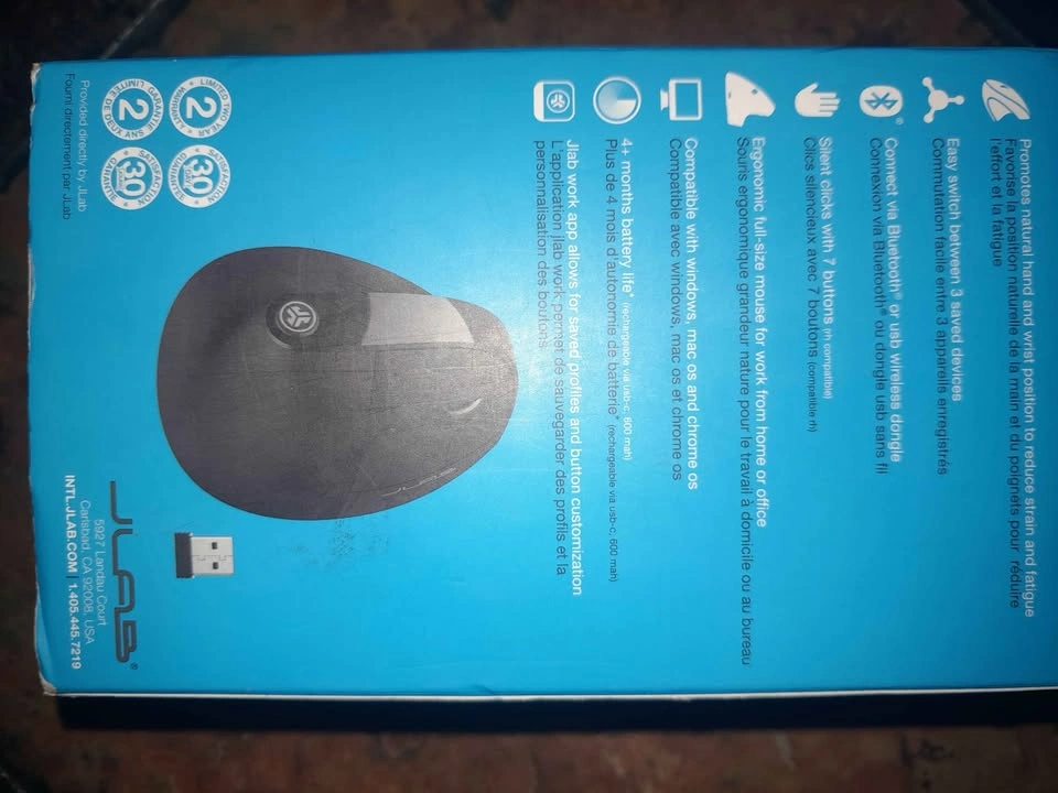 JLab JBuds Ergonomic Vertical Wireless Mouse - photo 2
