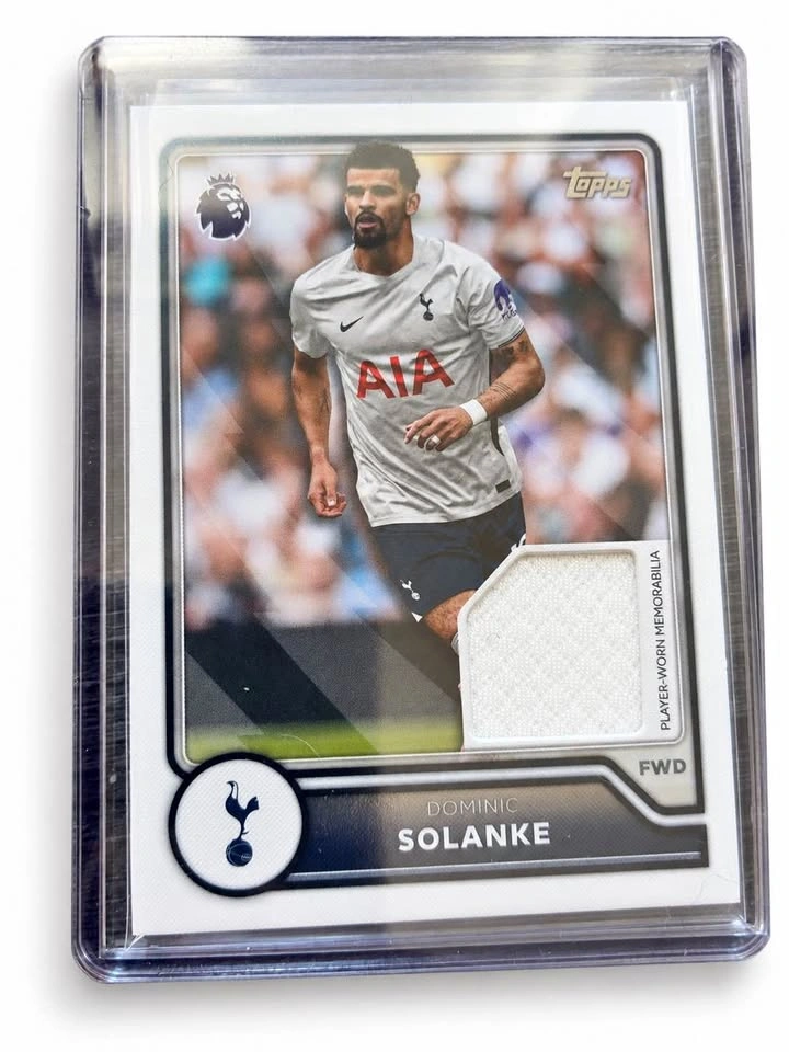 Dominic Solanke Tottenham Hotspur Player-Worn Memorabilia Card