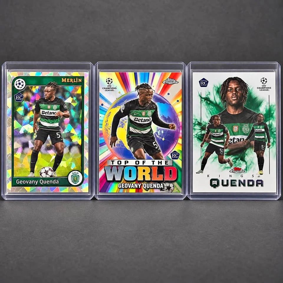 Geovany Quenda Rookie Card Lot of 3 – Merlin & Topps Chrome UCL