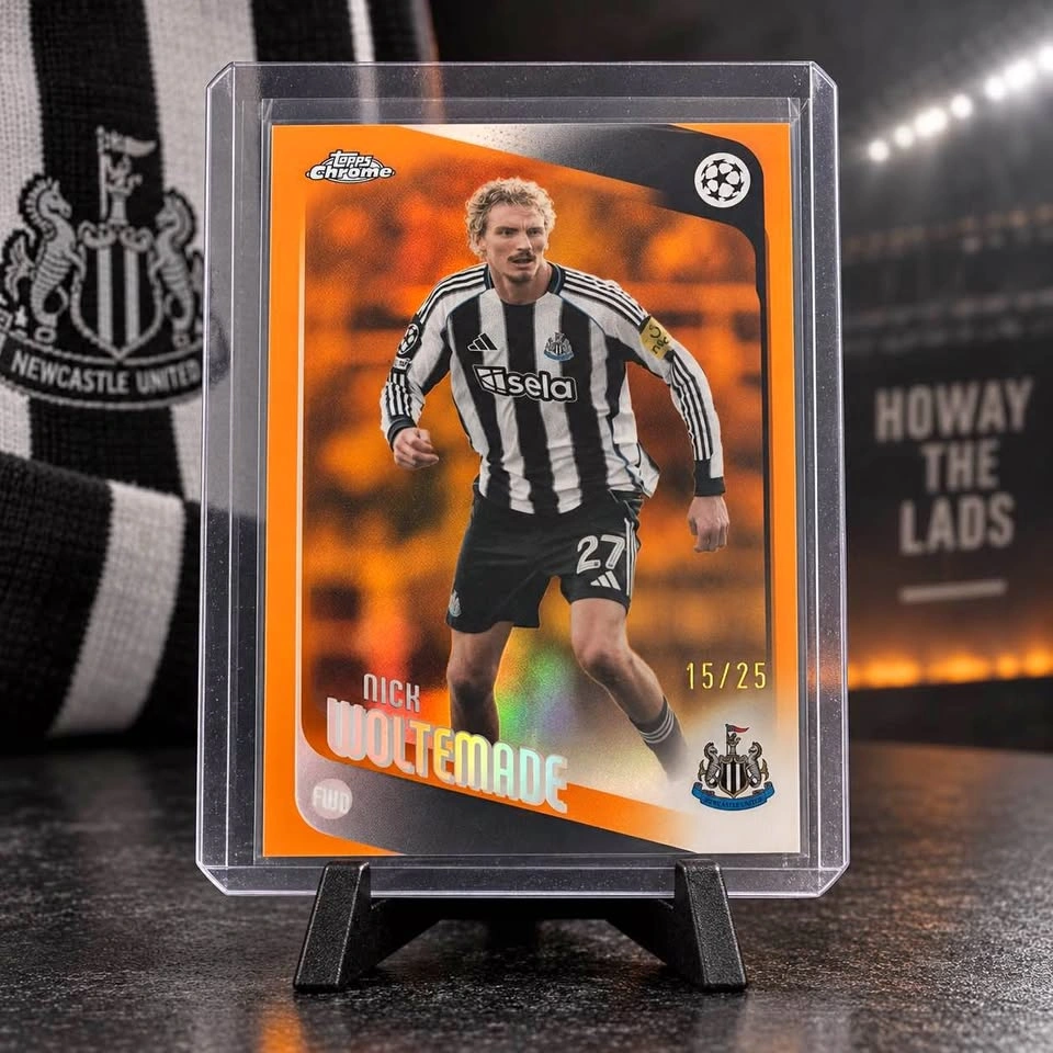 2025-26 Topps Chrome Nick Woltemade Orange Lava /25