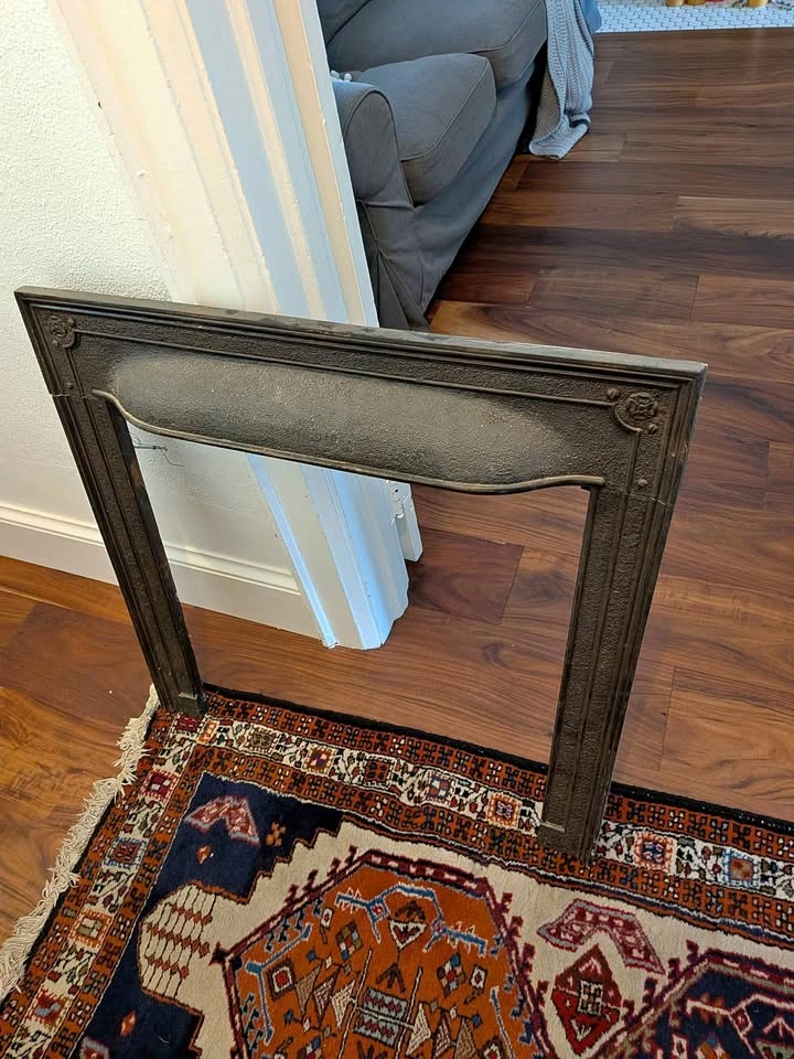 Antique Cast Iron Fireplace Surround