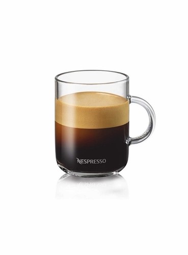 Set of 4 Nespresso Collections Vertuo 12oz Clear Glass Coffee Mu