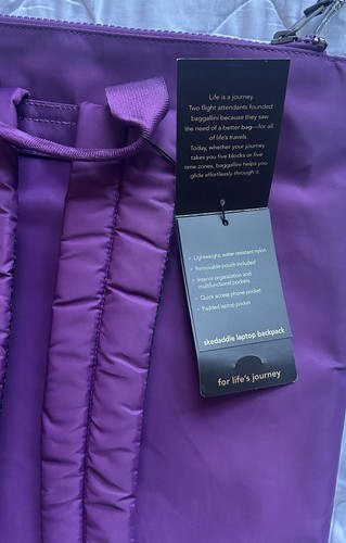 NWT! Baggallini Essential Laptop Backpack - Mulberry Purple - photo 4
