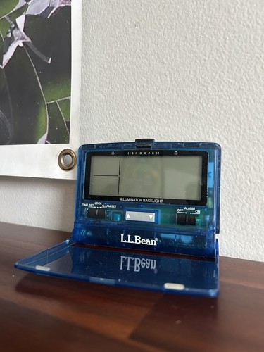 LL Bean Night Finder II Digital Travel Alarm Clock Backlit