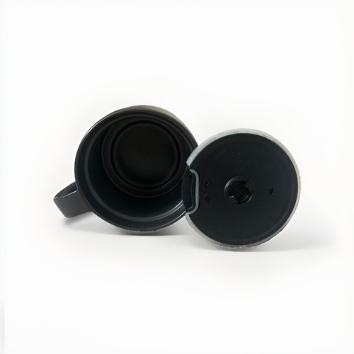Starbucks Cork Base Coffee Mug Black Matte With Lid 12 Oz. - photo 3