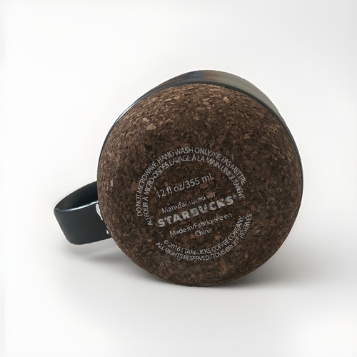 Starbucks Cork Base Coffee Mug Black Matte With Lid 12 Oz. - photo 4