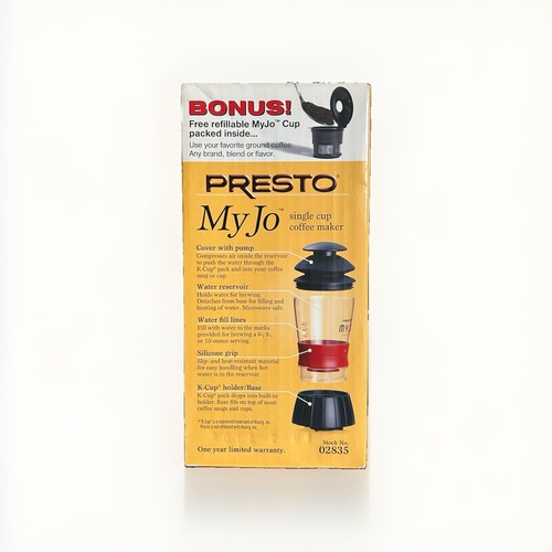 Presto MyJo Single Cup Coffee Maker (02835) New Open Box - photo 4