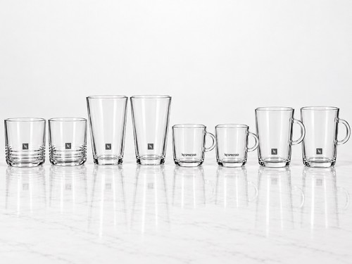 Nespresso Clear Glass Drink ware 8 Piece Set