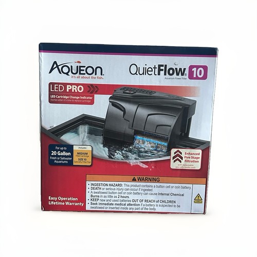NEW! QuietFlow 10 LED PRO Aquarium Fish Tank Power Filter
