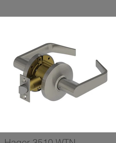 Hager 3510 Series Lever Door Handle ANSI Grade 2 Satin Silver