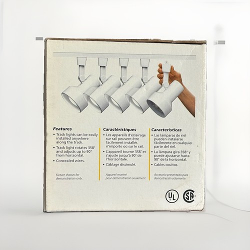 Edison E9301 Roundback Track Light Head White/Black Baffle - photo 4