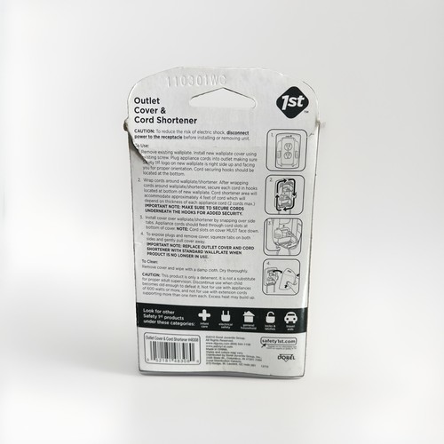 Safety 1st Outlet Cover with Cord Shortener for Baby Proofing - photo 3