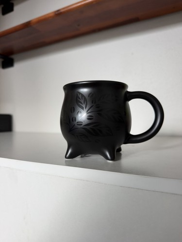 Starbucks 2026 Halloween Black Cauldron Footed Ceramic Mug - photo 2