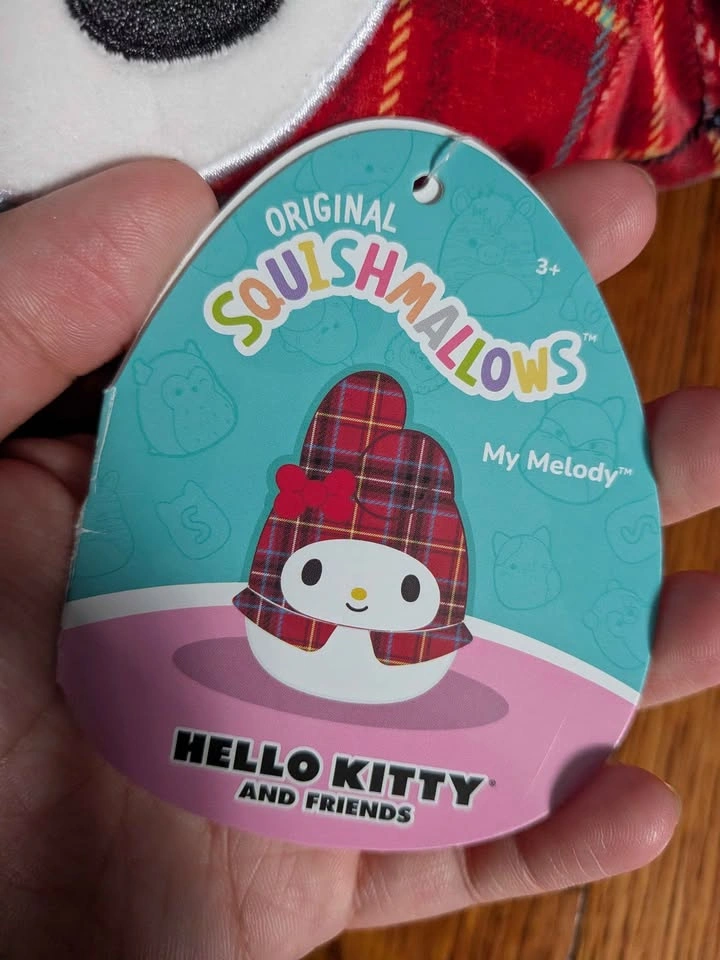 Squishmallows Hello Kitty and Friends My Melody Plaid Plush - photo 3
