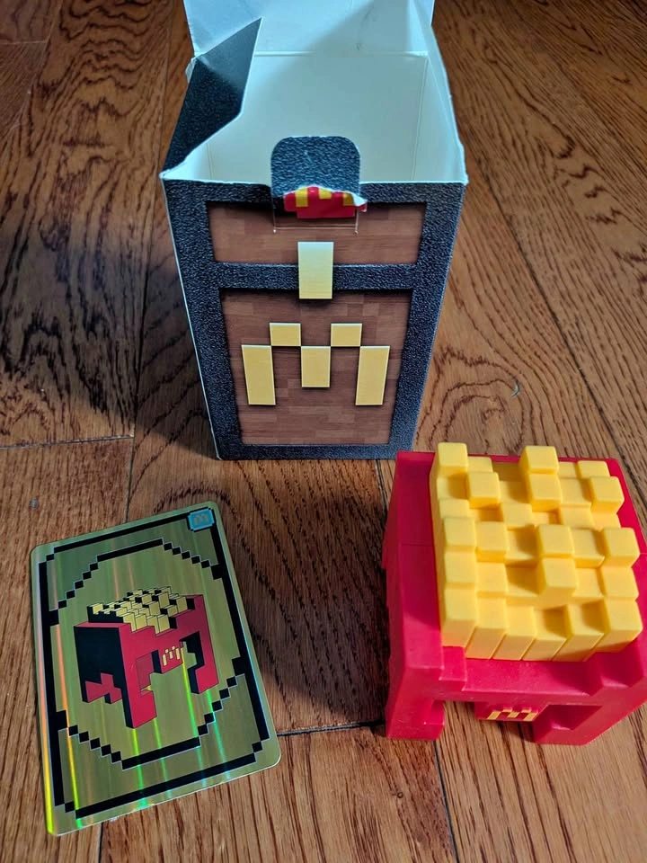 McDonald's Minecraft Happy Meal Toy - French Fries with Holograp