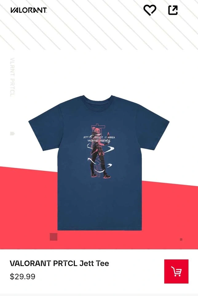 VALORANT PRTCL Jett Tee (Large Men's) - photo 2