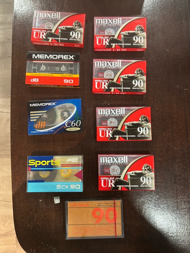 Maxell, Memorex, and Various Audio Cassette Tapes