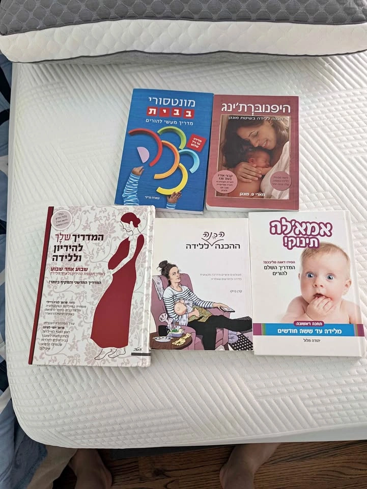 Set of 5 Hebrew Pregnancy and Parenting Books