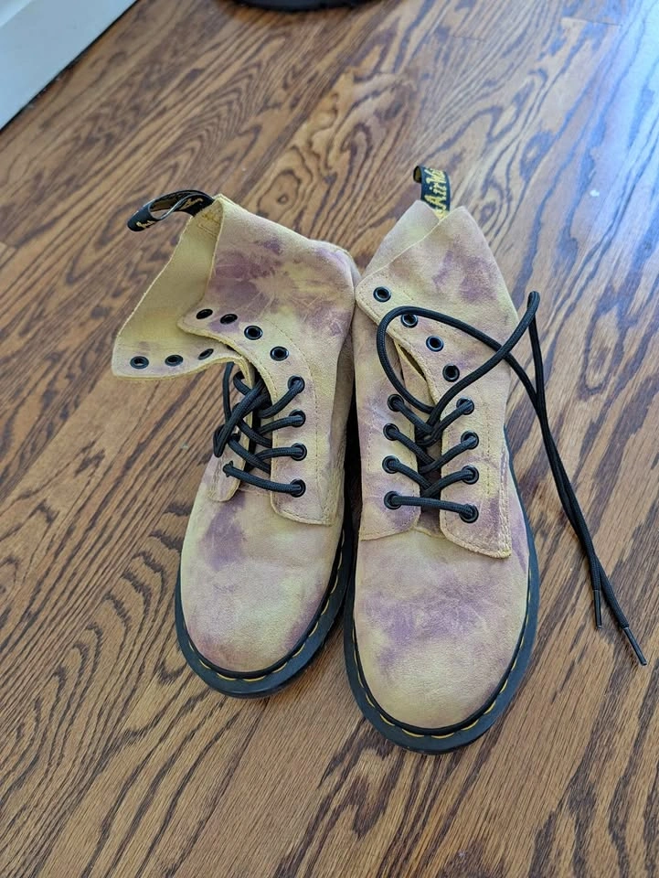 Dr. Martens 1460 Tie Dye Suede Boots - size 8