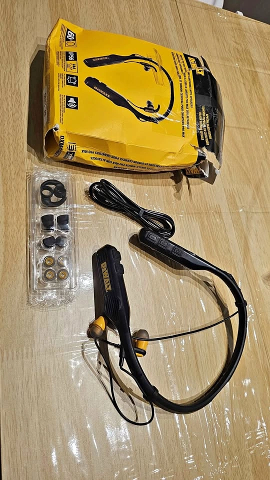 DEWALT Pro Max Neckband Bluetooth Headphones Black Edition