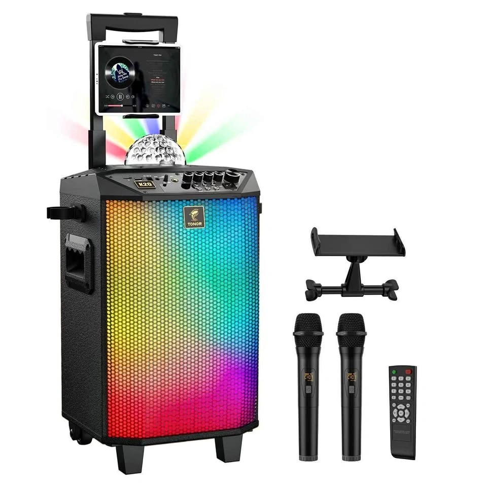 TONOR K20 Karaoke Machine with 2 Wireless Microphones
