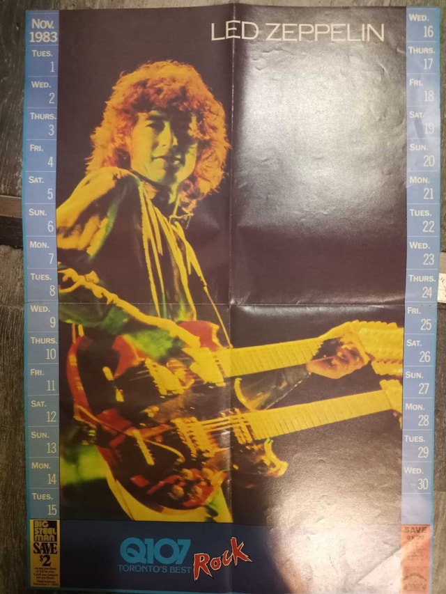 1983 Q107 Led Zeppelin Poster